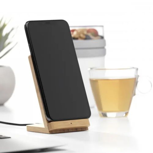 Wireless phone holder bamboo - Image 6